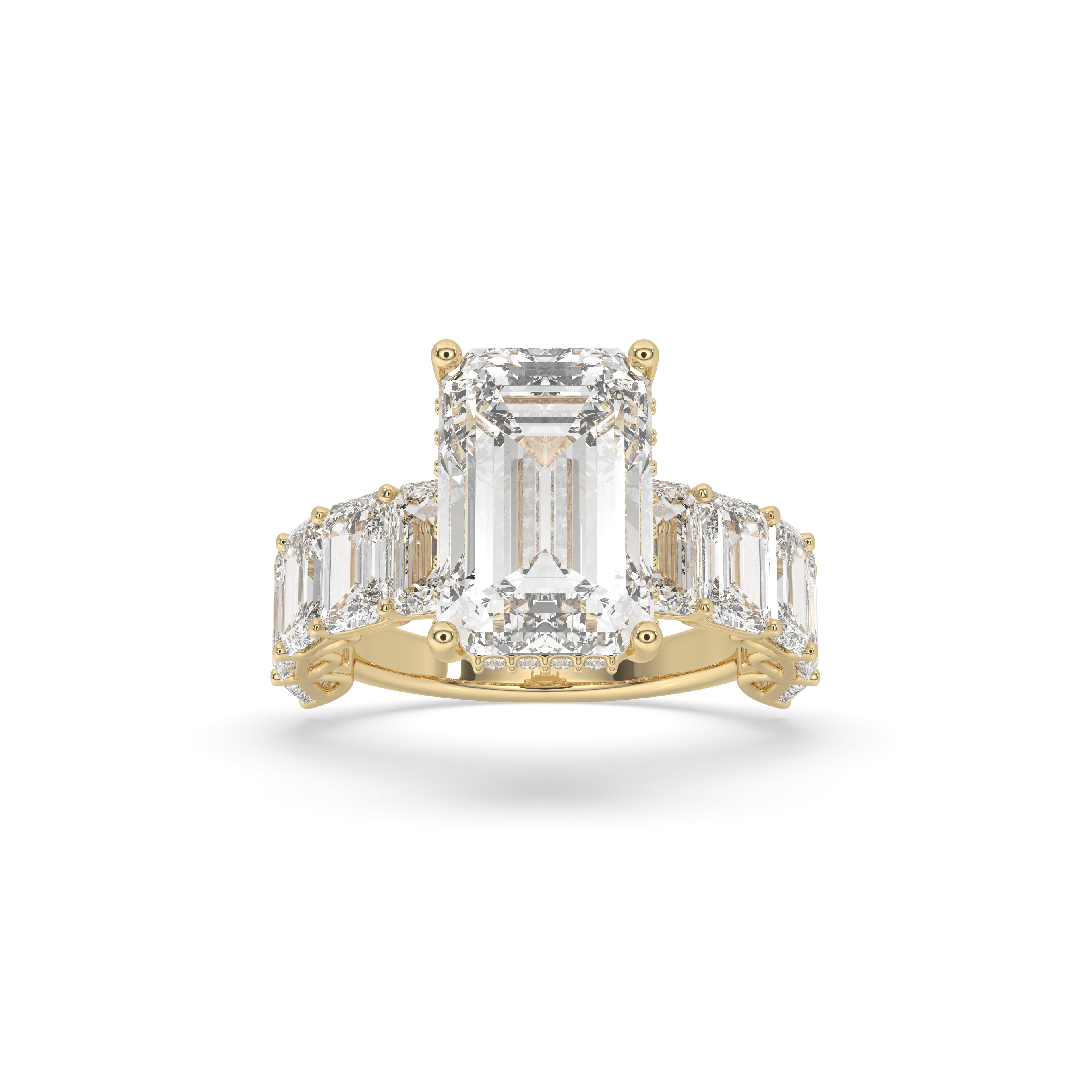 Emerald Halo Diamond Ring - LLR-002