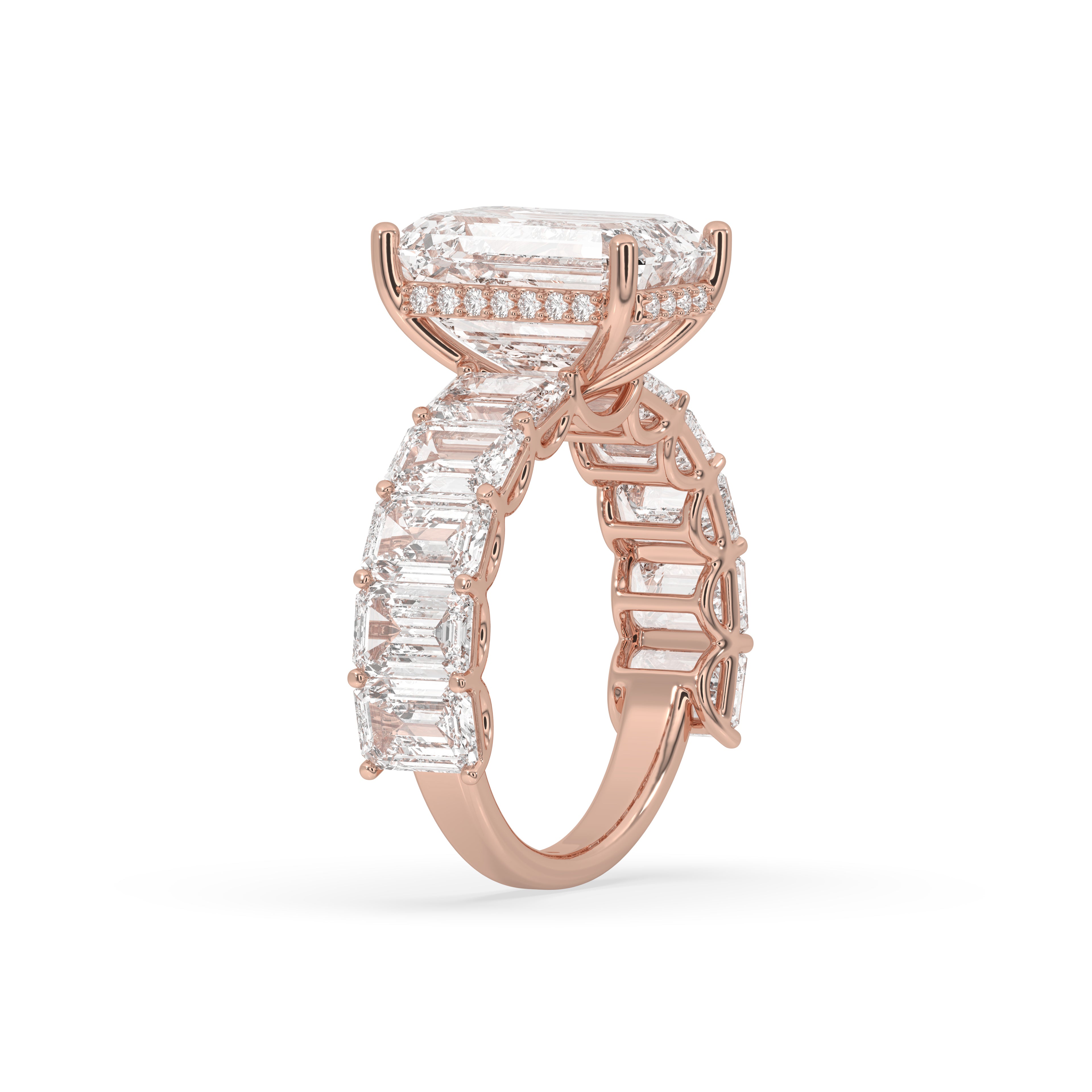 Emerald Halo Diamond Ring - LLR-002
