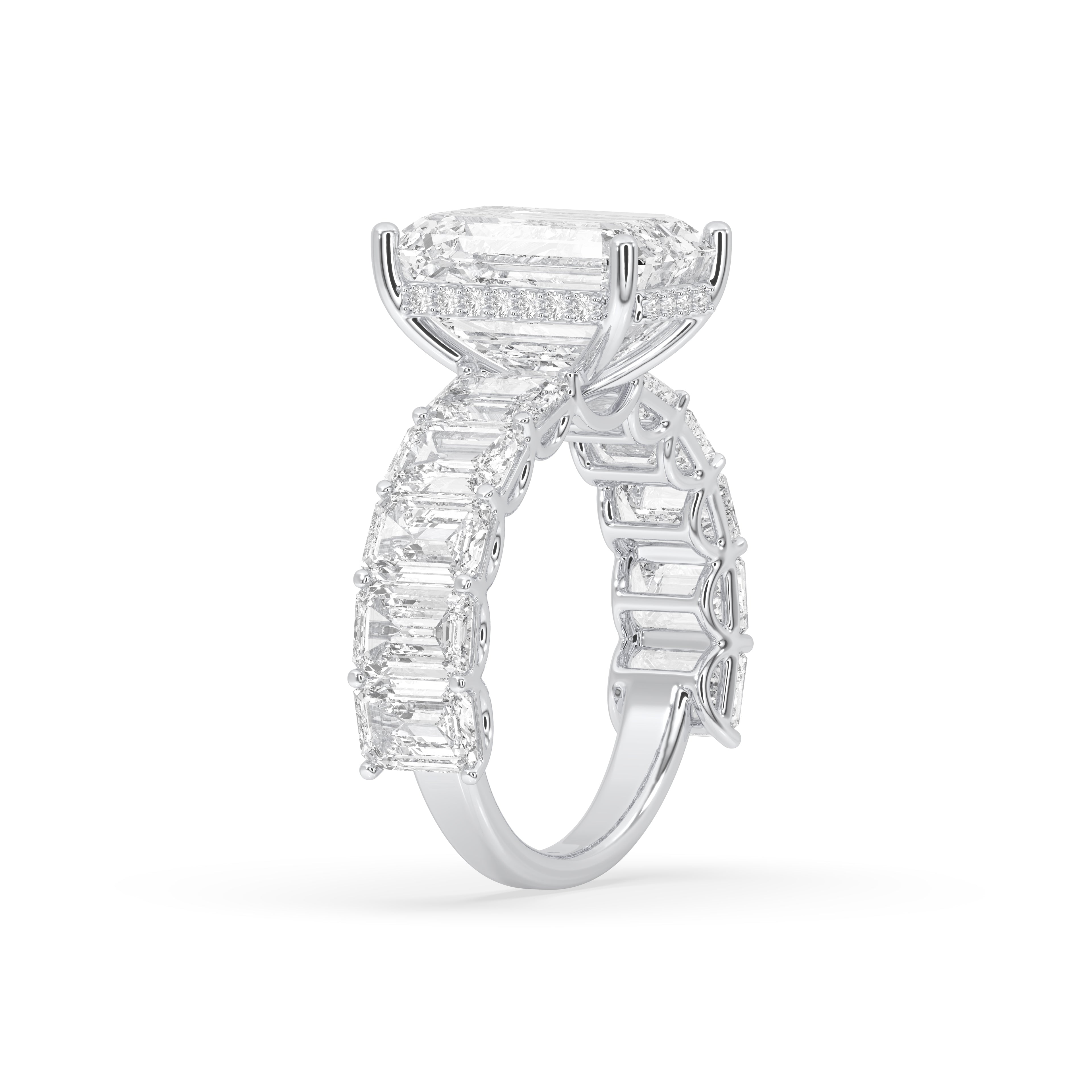 Emerald Halo Diamond Ring - LLR-002