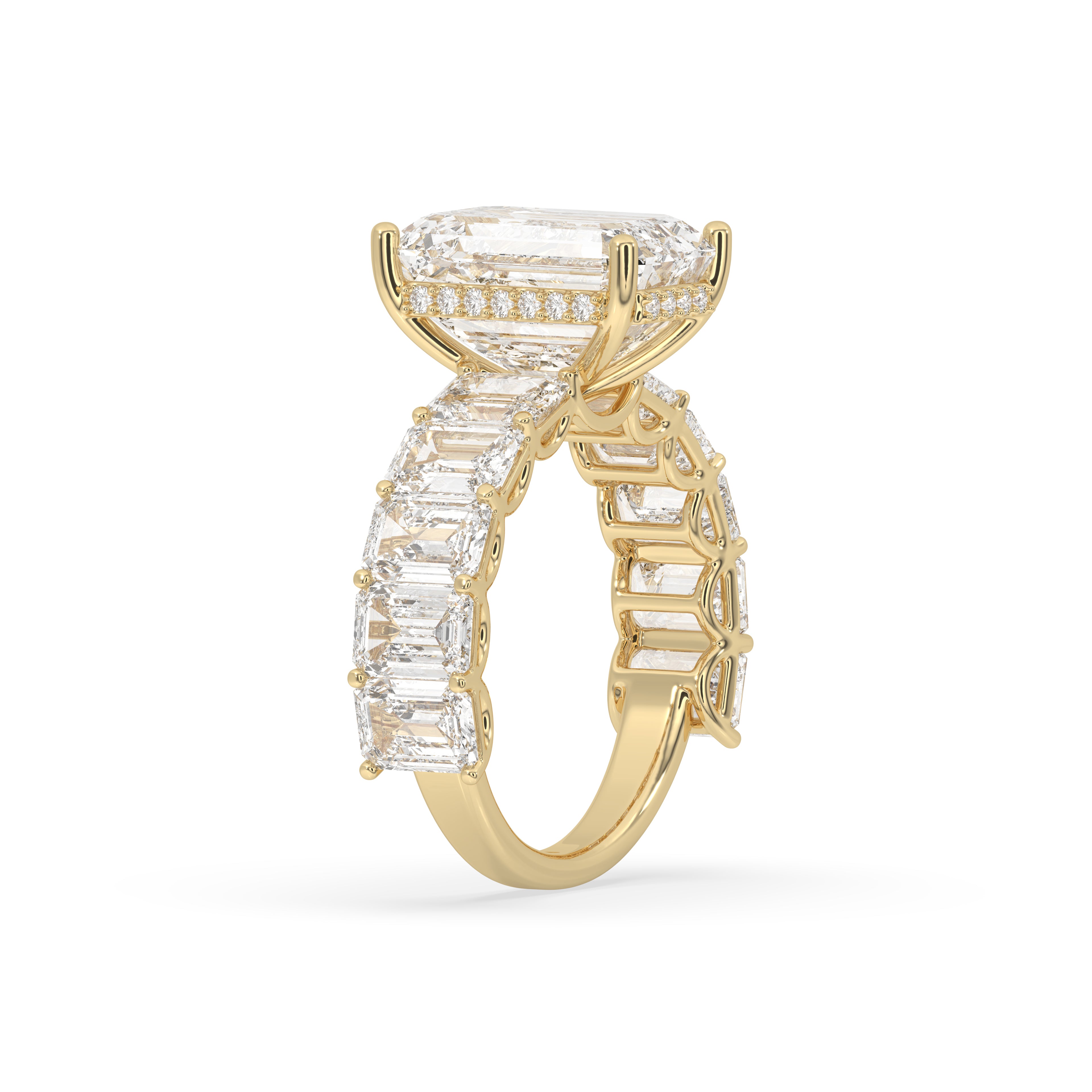 Emerald Halo Diamond Ring - LLR-002